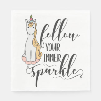 Guardanapo De Papel Unicórnio Siga seu partido Inner Sparkle (Color)