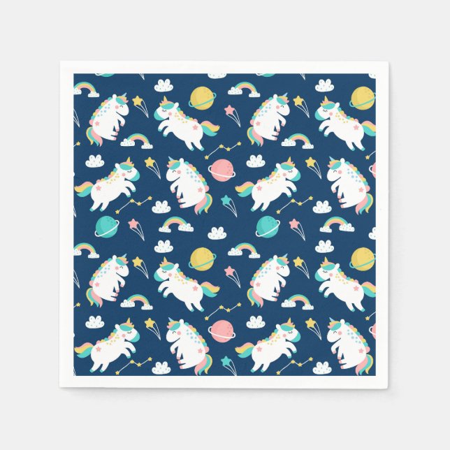 Guardanapo De Papel Unicorns Napkins (Frente)