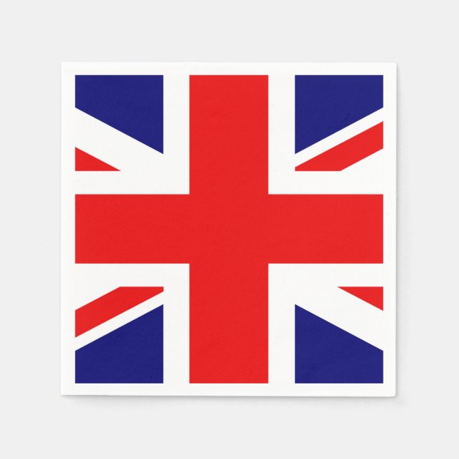GUARDANAPO DE PAPEL UNION JACK - A BANDEIRA BRITÂNICA      (Frente)