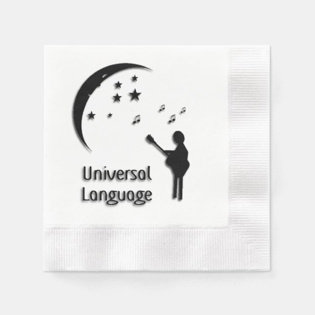 Guardanapo De Papel Universal Language Music Design (Frente)