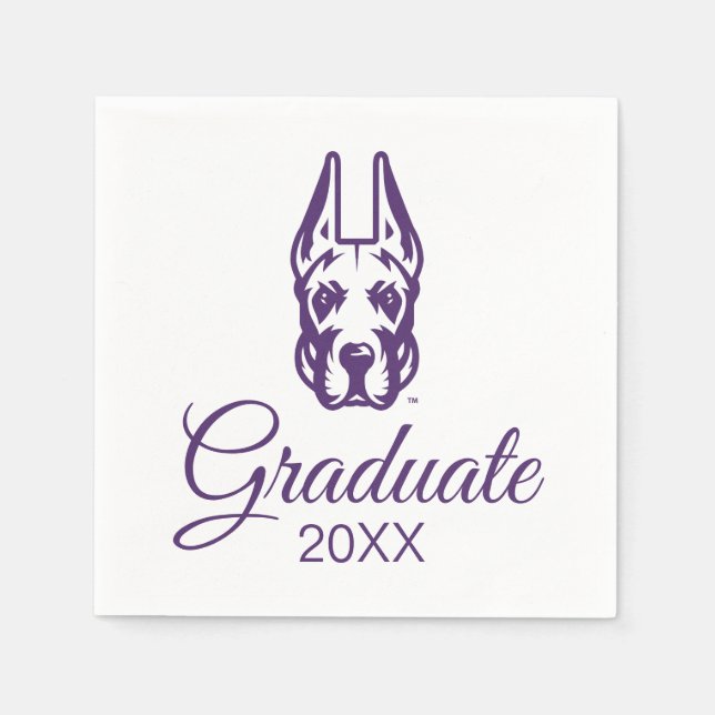 Guardanapo De Papel Universidade de Albany Great Dane Mascot Head (Frente)