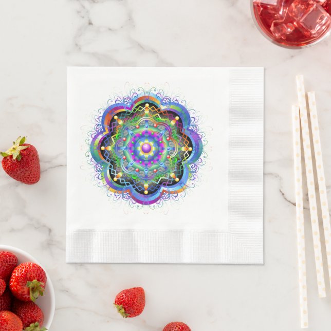 Guardanapo De Papel Universo Mandala Cores Psicodélicas (Insitu)