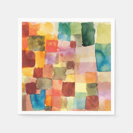 Guardanapo De Papel Untitled abstract watercolor squares - Paul Klee
