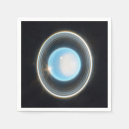 Guardanapo De Papel Urano Planeta com Imagem JWST de Anéis