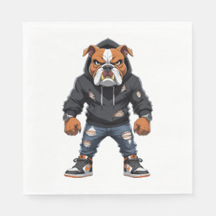 Guardanapo De Papel Urban Alpha Bulldog - Estilo de Rua Mascot