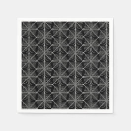 Guardanapo De Papel Urnas de Aranha do Dia das Bruxas Pretas e Brancas