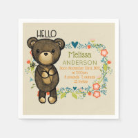 Urso Bonito, Flor Amarelo E Ferro Floral Nascido