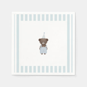 Guardanapo De Papel Urso branco azul-peludo