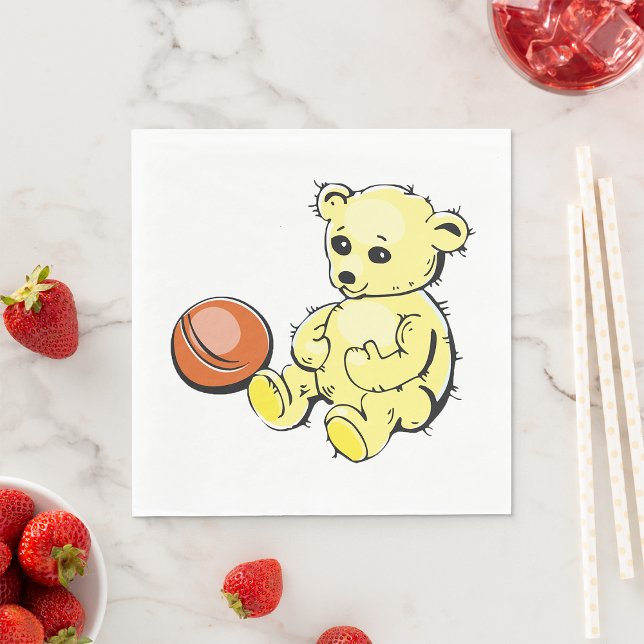 Guardanapo De Papel Urso de pelúcia amarelo (Criador carregado)