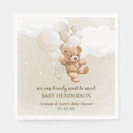 Guardanapo De Papel Urso de pelúcia Bearly Wait Neutro