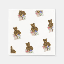Guardanapo De Papel Urso de Teddy com Blocos
