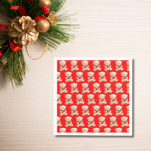 Guardanapo De Papel Urso de Teddy de Natal