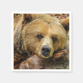 Guardanapo De Papel Urso Grizzly