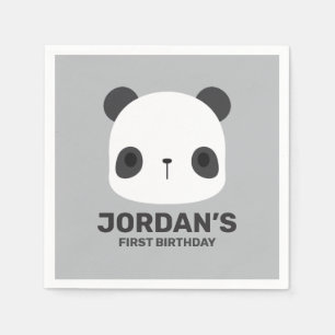 Guardanapo De Papel Urso Panda Bonito com Nome Personalizado