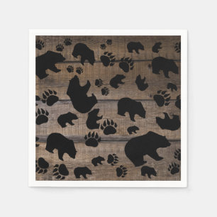Guardanapo De Papel Urso Preto - Pinturas Pretas