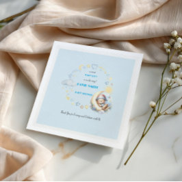 Guardanapo De Papel Urso Sonolento nas Estrelas da Lua Nuvem Menino