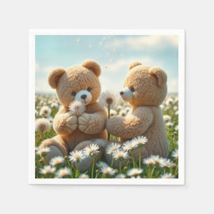 Guardanapo De Papel Ursos de Teddy num Campo de Verão