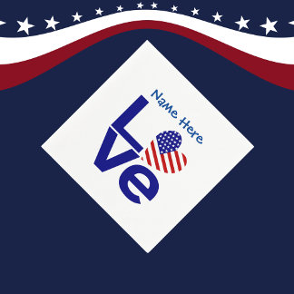 Guardanapo De Papel USA Love Flag in Blue Personated Party Coctail