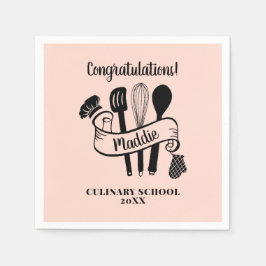 Guardanapo De Papel Utensílio Personalizado de Chef Escola de Culinári