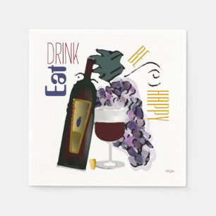 Guardanapo De Papel Uvas de ocasião em vinho