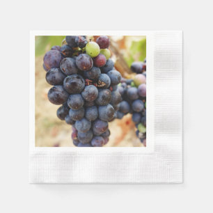 Guardanapo De Papel Uvas Num Vinho