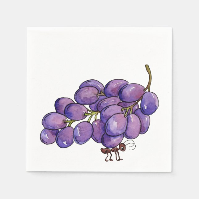 Guardanapo De Papel Uvas piquenique (Frente)