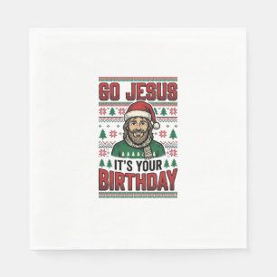 Guardanapo De Papel Vá Jesus Camisa Vintage de Natal de Aniversário