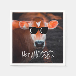Guardanapo De Papel Vaca de Óculos de Sol Não Está Divertida Engraçado