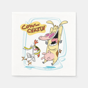 Guardanapo De Papel Vaca e Galinha Rindo Gráfico