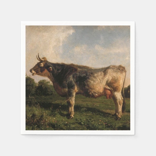 Guardanapo De Papel Vaca em campo (Fazenda animal) (por Filippo Palizz (Frente)