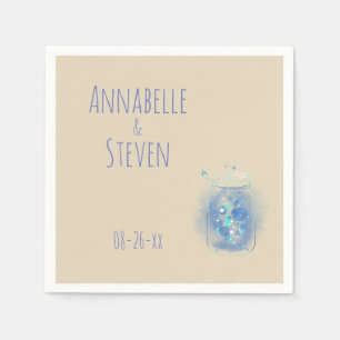 Guardanapo De Papel Vagalumes no casamento personalizado de Jar