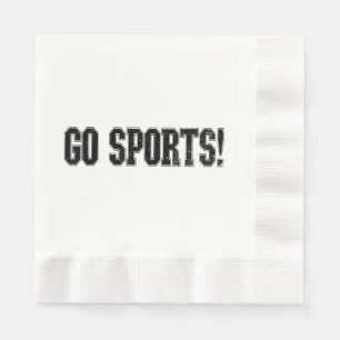Guardanapo De Papel Vai para o Esporte! Funny Vintage Esporte Fan Go S