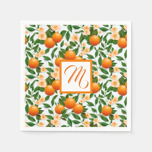 Guardanapo De Papel Valencia Orange Blossom Monograma (Frente)