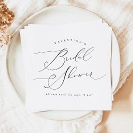 Guardanapo De Papel VALENTINA Elegante Script Minimalista para Chá de