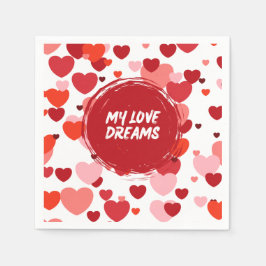 Guardanapo De Papel Valentine Day Love Pattern Napkins