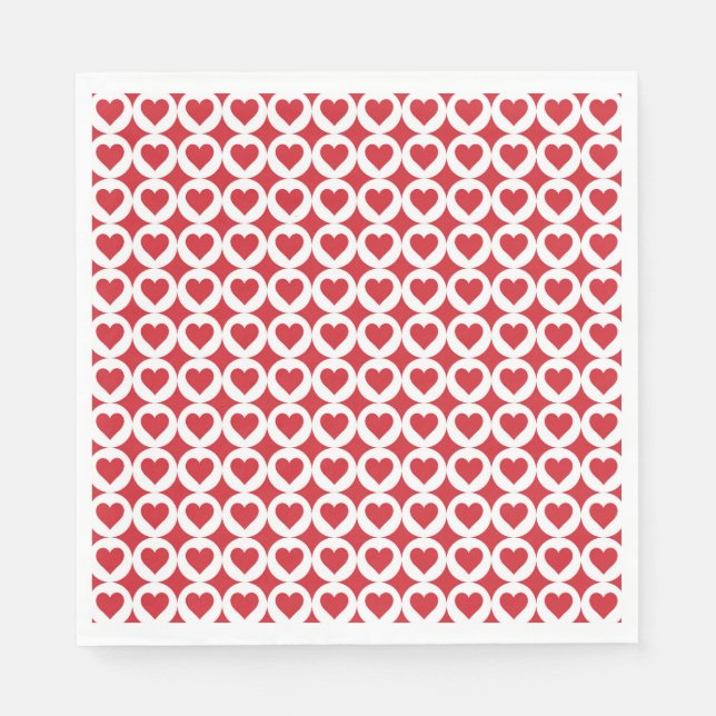 Guardanapo De Papel Valentine Hearts Paper Napkins (Frente)