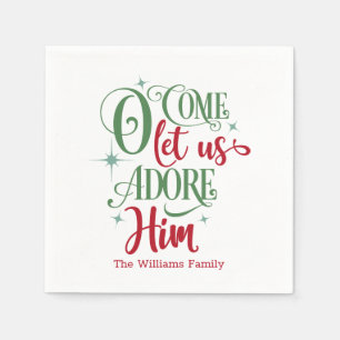Guardanapo De Papel Vamos Adorá-Lo no Natal