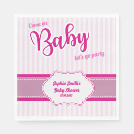 Guardanapo De Papel Vamos Bebê vamos festejar rosa e boneca preta