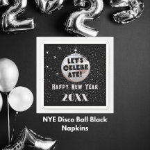 Vamos Celebrar NYE Disco Ball Black