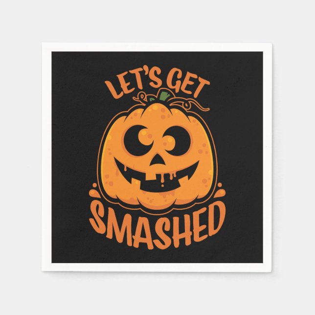 Guardanapo De Papel Vamos Esmagado - Tomada de Halloween - O-Lanterna (Frente)