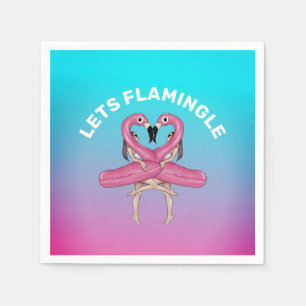 Guardanapo De Papel Vamos Festa Flutuante Flamingle Ombre Rosa Quadrad