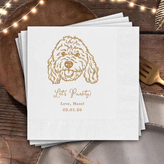 Guardanapo De Papel Vamos Festejar Noivado de Cão Desenhado à Mão Cock