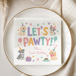 Guardanapo De Papel Vamos Festejar Tema Cachorrinho Aniversário