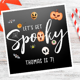 Guardanapo De Papel Vamos fica assustado! festa de aniversário de hall