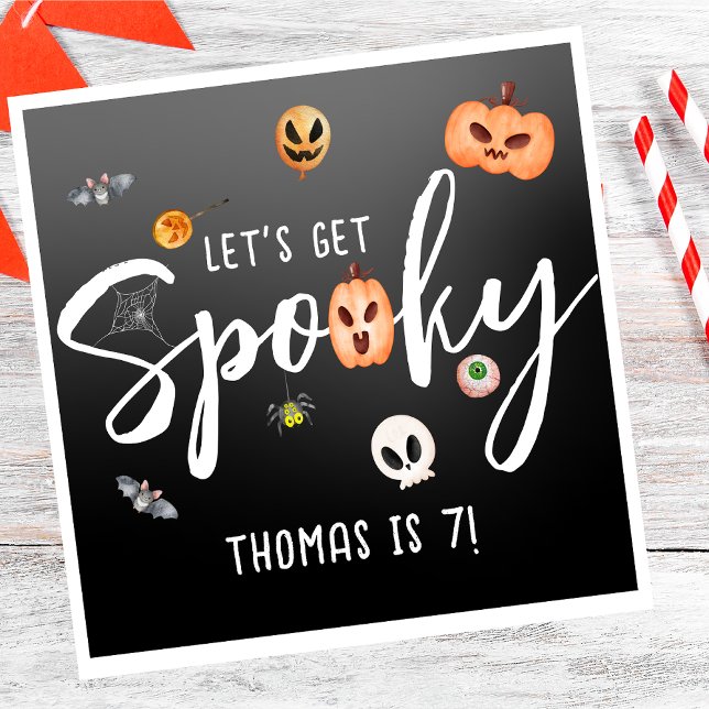 Guardanapo De Papel Vamos fica assustado! festa de aniversário de hall (Criador carregado)