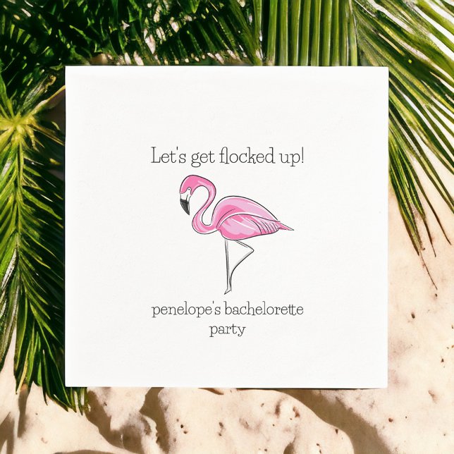 Guardanapo De Papel Vamos Ficar Reunidas como Flamingos Aniversariante (Criador carregado)