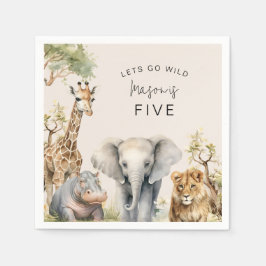 Guardanapo De Papel Vamos Ficar selvagens | Parte Aniversário de crian