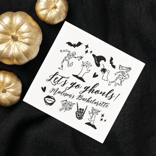 Guardanapo De Papel Vamos Go Ghouls Spooky Whimsical Bachelorette