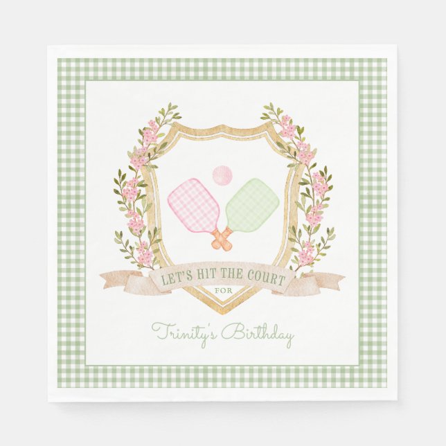 Guardanapo De Papel Vamos Hit, Tribunal | Prickle Ball Aniversário (Frente)