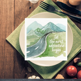 Guardanapo De Papel Vamos Natural De Aquarela O Próximo Aventura Começ